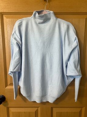 NWT Super Soft Dolman Sleeve Light Blue Turtleneck Sweater MSRP $78